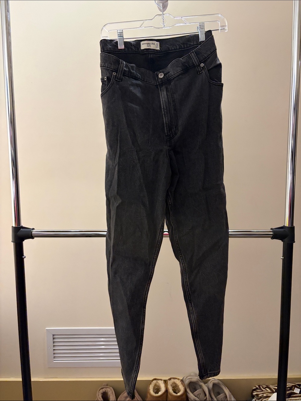 Black Woman’s Tapered Jeans - Unbranded